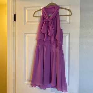 Jessica Simpson Fuchsia Halter Front Tie Dress